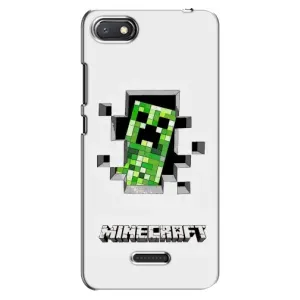 Чохол Майнкрафт на Xiaomi Redmi 6A (AlphaPrint) Minecraft (кріпер Майнкрафт)