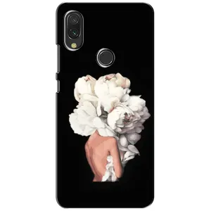 Чехлы (ART) Цветы на Xiaomi Redmi 7 (VPrint) (Белые цветы)