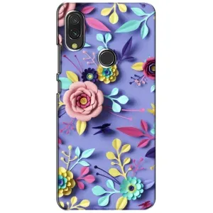 Чехлы с Цветами для Xiaomi Redmi 7 (VPrint) (Цветочный дизайн)