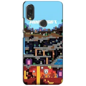 Чохол Майнкрафт на Xiaomi Redmi 7 (AlphaPrint) Minecraft (фон Minecraft)