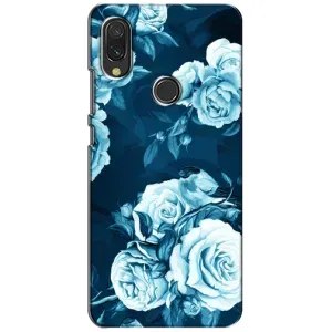 Чехлы (ART) Цветы на Xiaomi Redmi 7 (VPrint) (Голубые Бутоны)