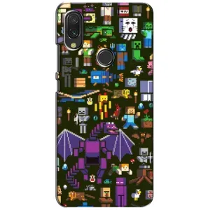 Чохол Майнкрафт на Xiaomi Redmi 7 (AlphaPrint) Minecraft (Колаж Майнкрафт)