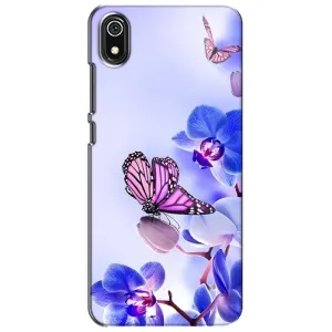 Чехлы с Цветами для Xiaomi Redmi 7A (VPrint) (Бабочка на цветочке)
