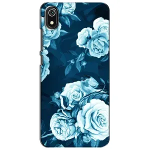 Чехлы (ART) Цветы на Xiaomi Redmi 7A (VPrint) (Голубые Бутоны)