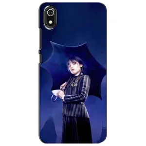 Чехлы Венсдей на Xiaomi Redmi 7A Уэнсдей (AlphaPrint) (Уэнздей с зонтом)