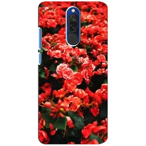 Чехлы с Цветами для Xiaomi Redmi 8 (VPrint) (Цветы красные)