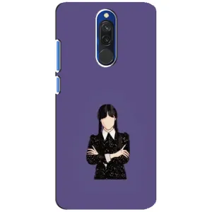 Чохли Венсдей на Xiaomi Redmi 8 Уенсдей (AlphaPrint) (Венздей у чорному)