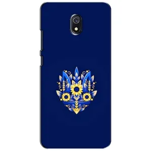 Чохли для Xiaomi Redmi 8A Укр. Символіка (AlphaPrint) (Квітковий Герб)