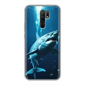 Чохол з картинкою 'Хижаки' для Xiaomi Redmi 9 (Акула під водою)