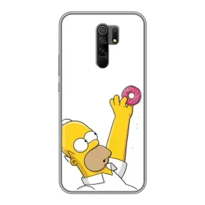 Чjхол з Сімпсонами для Xiaomi Redmi 9 (VPrint) (Гомер з пончиком)