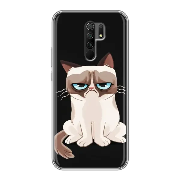 Чохол з принтом «Сумний кіт» для Xiaomi Redmi 9