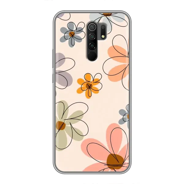 Чохол з принтом «Кольорові квіти» для Xiaomi Redmi 9