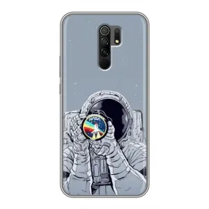 Чехол NASA для Xiaomi Redmi 9 (AlphaPrint) (Космонавт фото)