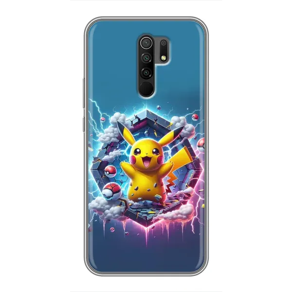 Чохол з принтом «Лого Пікачу» для Xiaomi Redmi 9