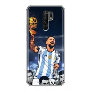 Чохли для Xiaomi Redmi 9 (Leo чемпіон) (AlphaPrint) (Мессі з кубком)