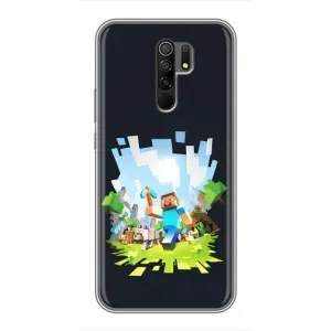 Чохол Майнкрафт на Xiaomi Redmi 9 (AlphaPrint) Minecraft (персонажі Minecraft)