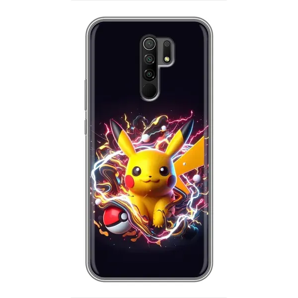 Чохол з принтом «Пікачу з м'ячем» для Xiaomi Redmi 9