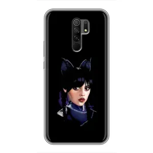 Чохли Венсдей на Xiaomi Redmi 9 Уенсдей (AlphaPrint) (серйозна Венздей)