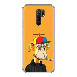 Чехлы с Обезьянами NFT для Xiaomi Redmi 9 (AlphaPrint) (Скучающая Обезьяна NFT)