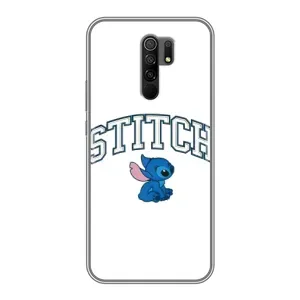 Чехол с принтом Стич на Xiaomi Redmi 9 (Стич лого)