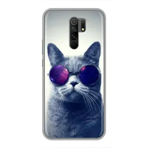 Чохол з принтом «Стильний кіт» для Xiaomi Redmi 9