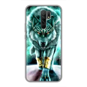 Захисні чохли для Сяомі Редмі 9 (AlphaPrint) (ХІТ продаж) ВОВК