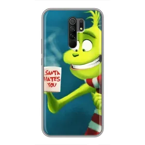 Різдвяні Чохли для Xiaomi Redmi 9 (VPrint) (Зелений Грінч)
