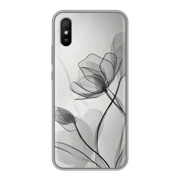 Чохол з принтом «Чорні квіти» для Xiaomi Redmi 9A Чохол з принтом «Чорні квіти» для Xiaomi Redmi 9A