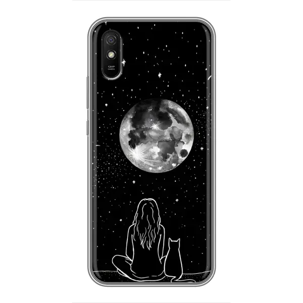 Чохол з принтом «Дівчина з котом» для Xiaomi Redmi 9A Чохол з принтом «Дівчина з котом» для Xiaomi Redmi 9A