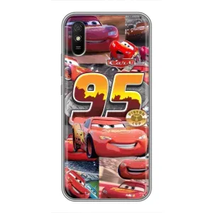 Силиконовый чехол Маквин для Xiaomi Redmi 9A (Коллаж Молния Маквин)