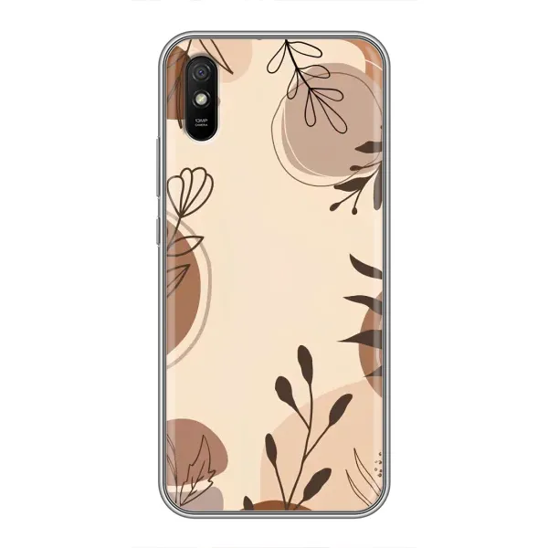 Чохол з принтом «Коричневі квіти» для Xiaomi Redmi 9A Чохол з принтом «Коричневі квіти» для Xiaomi Redmi 9A