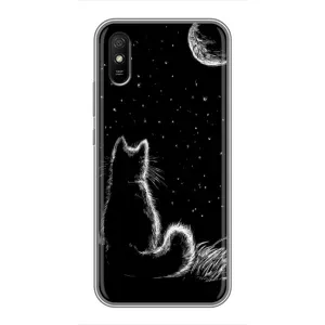 Чехол с принтом для Xiaomi Redmi 9A (AlphaPrint) Модные коты