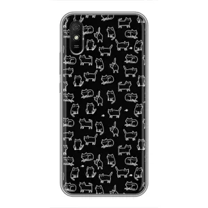 Чохол з принтом для Xiaomi Redmi 9A (AlphaPrint) Модні коти (Маленькі котики)