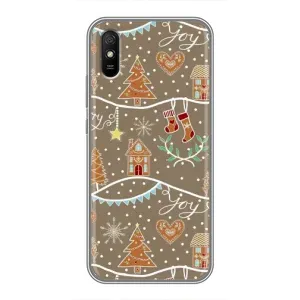 Новорічні, Святкові Чохли для Xiaomi Redmi 9A - 2024 год (Новорічні пряники)