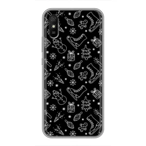 Новорічні, Святкові Чохли для Xiaomi Redmi 9A - 2024 год (Новорічний фон)