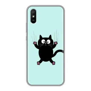 Чохол з принтом для Xiaomi Redmi 9A (AlphaPrint) Модні коти (Падаючий кіт)