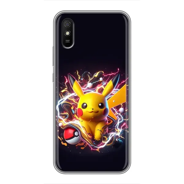 Чохол з принтом «Пікачу з м'ячем» для Xiaomi Redmi 9A