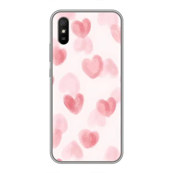 Чохол з принтом «Рожеві сердечки» для Xiaomi Redmi 9A Чохол з принтом «Рожеві сердечки» для Xiaomi Redmi 9A