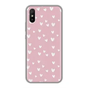 Чохол з принтом «Сердечки на рожевому» для Xiaomi Redmi 9A