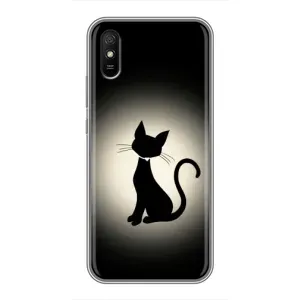 Чохол з принтом для Xiaomi Redmi 9A (AlphaPrint) Модні коти (Силует котика)