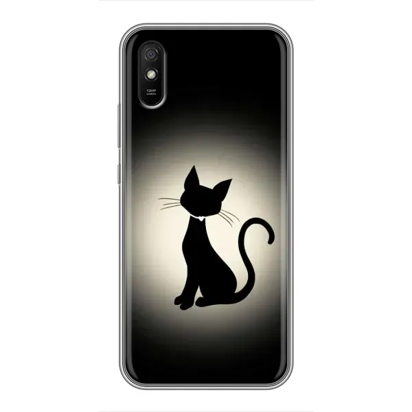 Чохол з принтом «Силует котика» для Xiaomi Redmi 9A