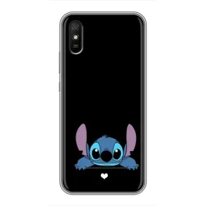 Чехол с принтом Стич на Xiaomi Redmi 9A (Стич на черном)