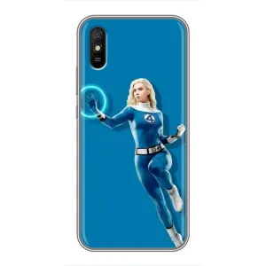 Чехол с принтом Фантастическая четверка для Xiaomi Redmi 9A (Сью Сторм полет)