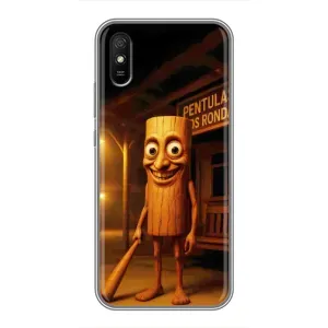 Чехол с мемом Тралалело тралала на Xiaomi Redmi 9A (Тунг тунг сахур)