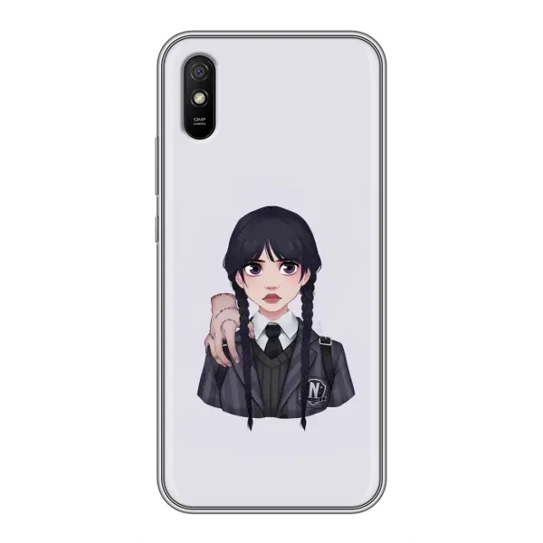 Чехол с принтом «Уэнздей и Вещь» для Xiaomi Redmi 9A Чехол с принтом «Уэнздей и Вещь» для Xiaomi Redmi 9A