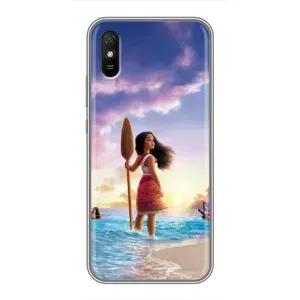 Чехол с мультфильмом Моана Xiaomi Redmi 9A (Моана с веслом)