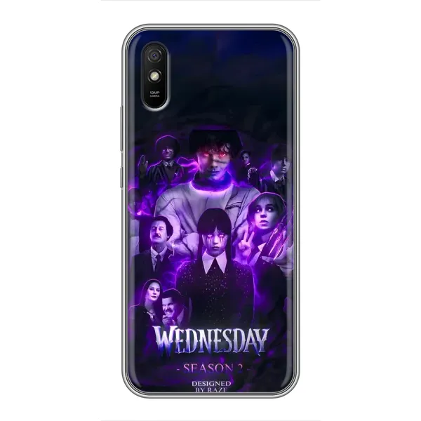 Чехол с принтом «Фиолетовая магия Уэнздей» для Xiaomi Redmi 9A Чехол с принтом «Фиолетовая магия Уэнздей» для Xiaomi Redmi 9A