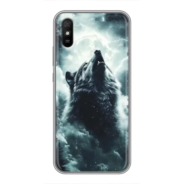Чехол с принтом «Волк в облаках» для Xiaomi Redmi 9A Чехол с принтом «Волк в облаках» для Xiaomi Redmi 9A
