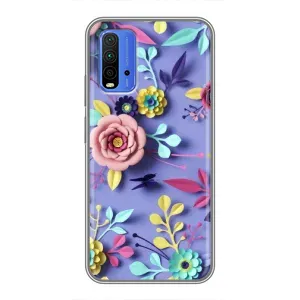 Чехлы с Цветами для Xiaomi Redmi 9T (VPrint) (Цветочный дизайн)