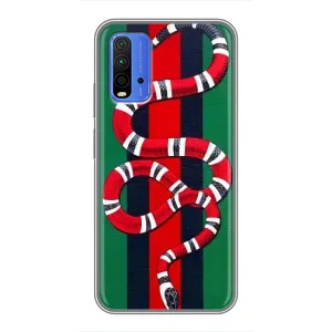 Чехлы ГУЧЧИ для Редми 9Т (AlphaPrint) (Gucci змия)